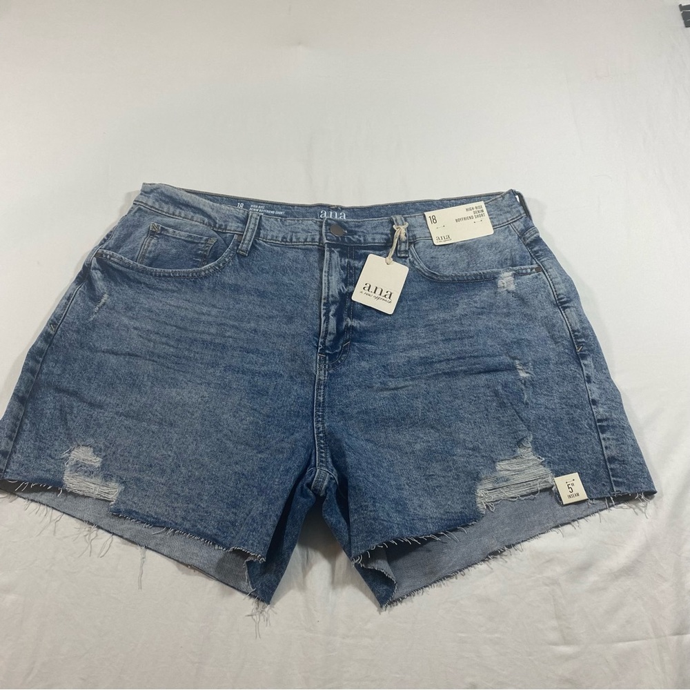 ana High Rise Boyfriend Shorts Denim shorts Sz 18 NWT women’s shorts di…